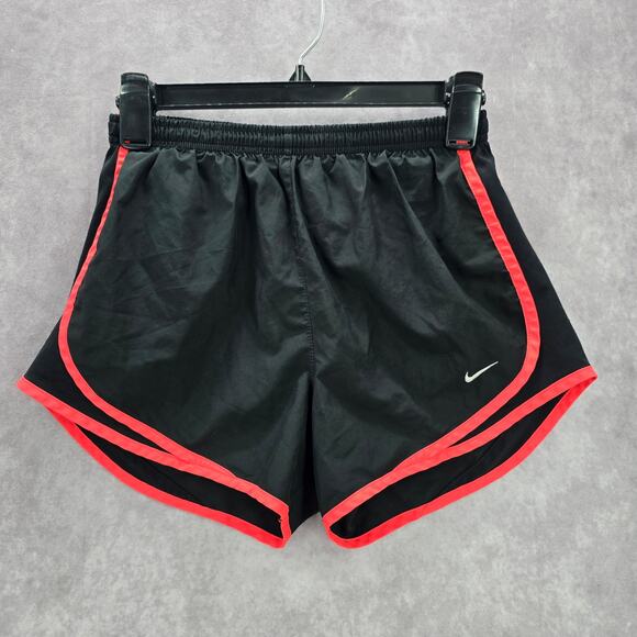 Nike Black Pink Stripe Pull On Athletic Active Running Pants Shorts Small - Picture 1 of 5